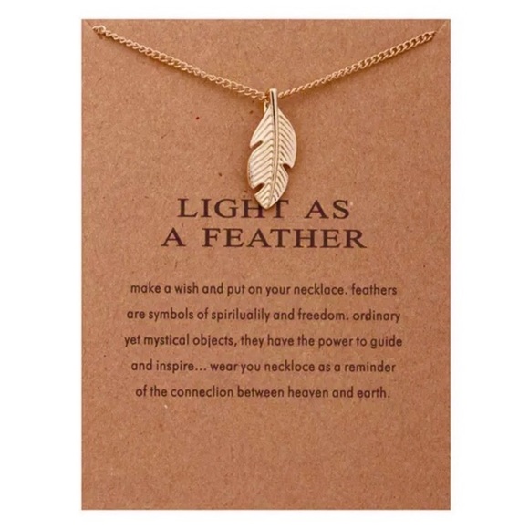 Jewelry - Gold tone ‘Light As A Feather’ Necklace